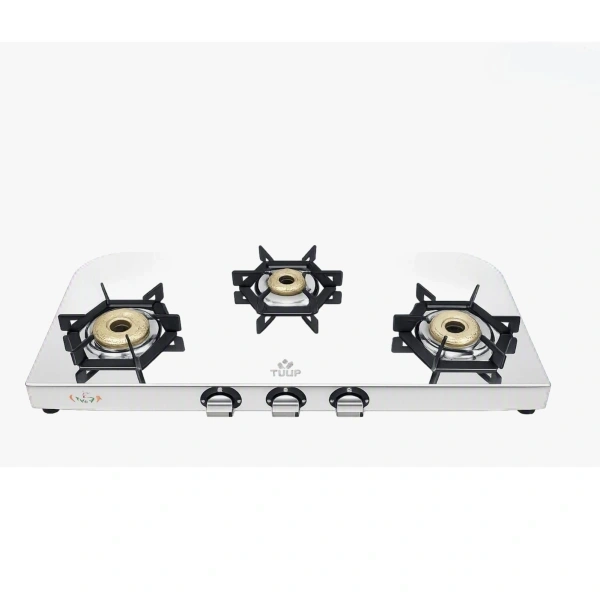 Tulip | Stainless Steel Automatic Gas Stove | BMW Heavy 14Kg - 3 Burner 1
