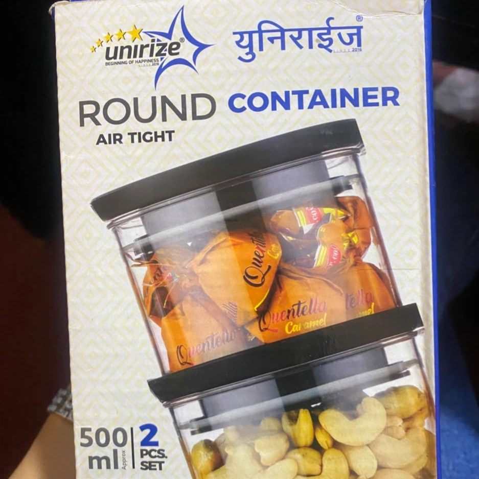 Unirize Air Tight Round Container 2pcs Set-500ml 2